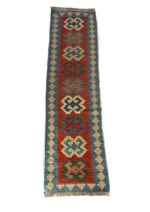 Alfombra Kilim Pasillo de Iran Hecho a Mano Medida 202x55cm