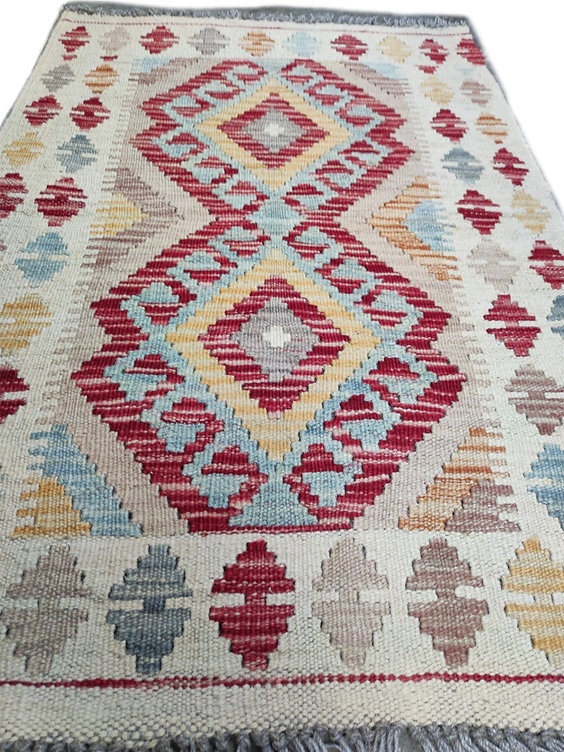 Alfombra Kilim Pequena Rombos 60x90cm 2