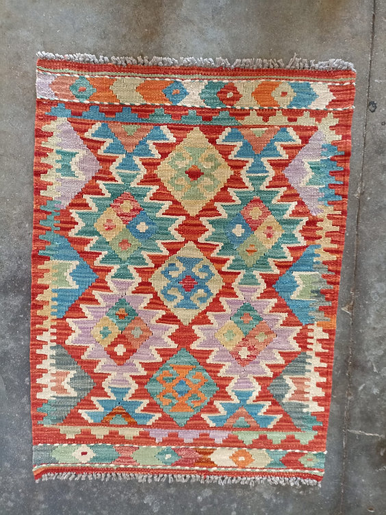 Kilim alfombra pequena 69 x 93 cm